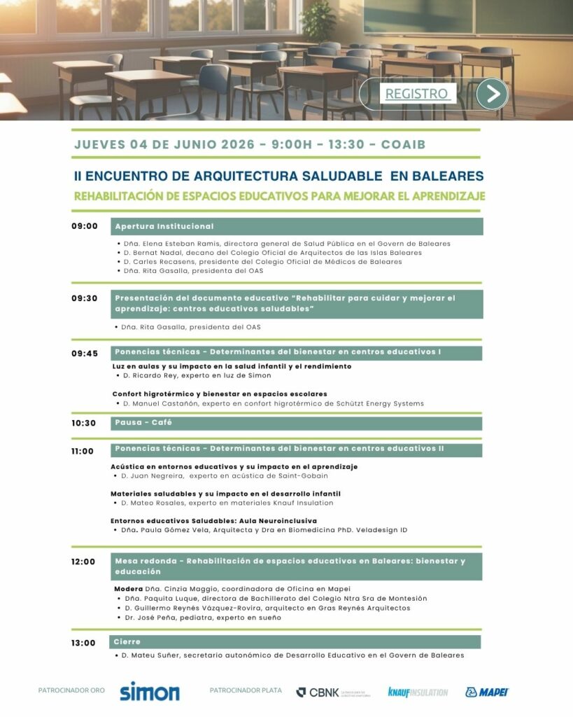 Cartel Ii Encuentro De Arquitectura Saludable Baleares (vertical) 2